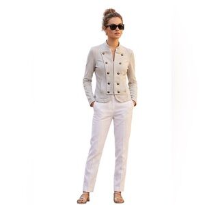 Tommy Hilfiger Beige Knit Military-Button Jacket Size S